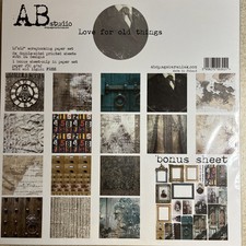 AB Studio-12x12 Double Side-8 Page/16 Design Scrapbook Pages-Love For Old Things