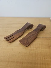 Wooden Salad Fork And Spoon Salad Tossing Serving Utensil Set Wood 7 3/4"