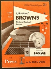1952 Cleveland Browns vs Philadelphia Eagles Program-Otto Graham Marion Motley