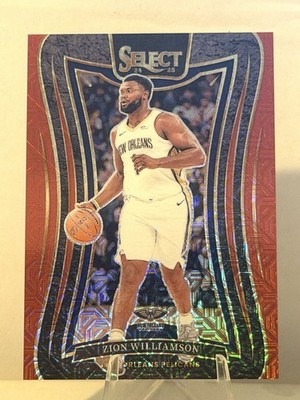 Zion Williamson #304 Panini Select - Red Mojo Prizm (#/20)