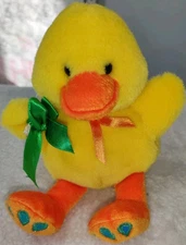 7" Galerie Yellow Plush Baby Duck Chick Stuffed Bean Bag Toy
