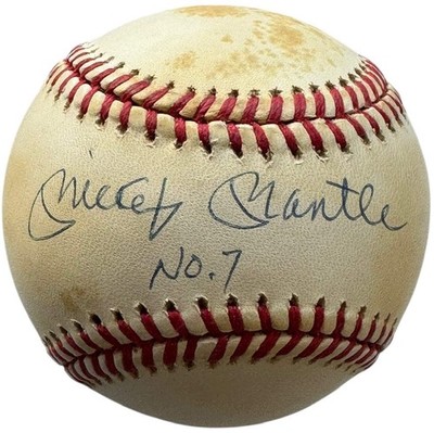 Mickey Mantle No.7 Autographed Official American League Baseball (UDA)