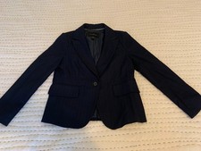 Banana Republic Slim Refined Blazer Hyper Navy Blue Women's Petite Size 2