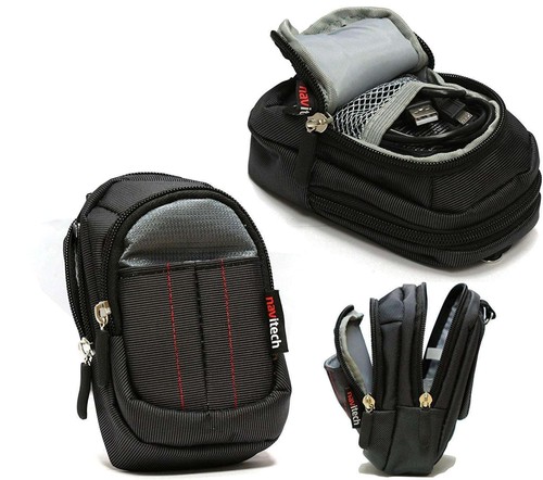 Navitech Custodia Per Fotocamera Panasonic LUMIX DC-TZ95D: Borsa Protettiva Nera Con Tracolla E Moschettone - 4