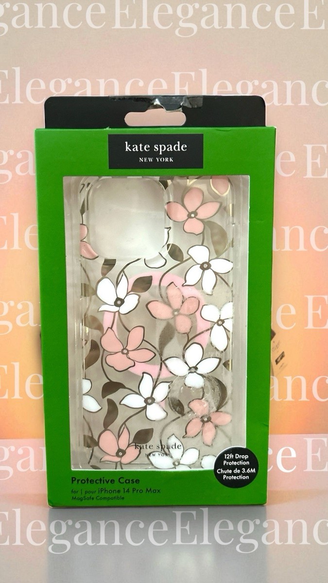 Kate Spade Phone Case iPhone 14 Pro Max Floral Pink/White