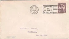 First day cover, Scott #635, Lincoln, Planty 1, Worden cachet, 1927
