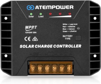 0A 12V/24V MPPT Solar Controller Selecting Battery Type Activate Lithium Battery
