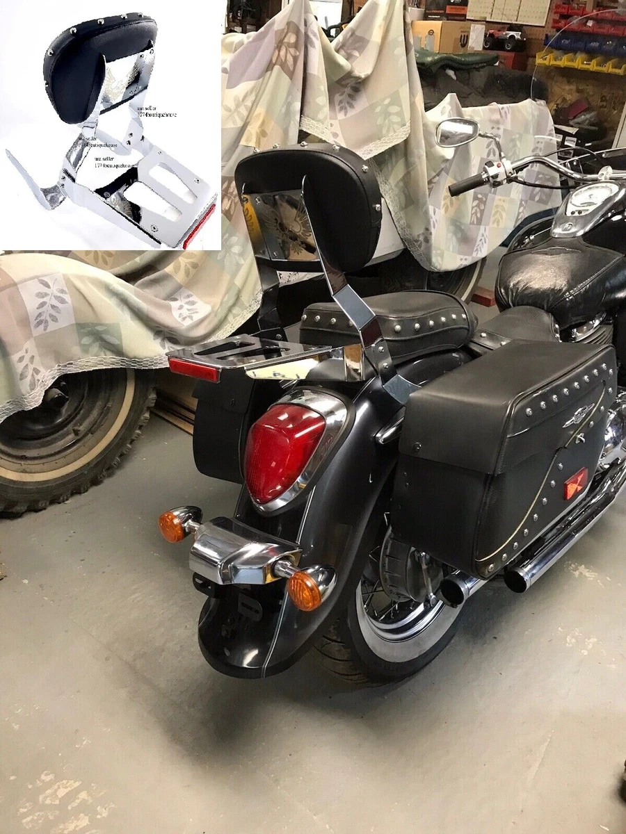 Stud Sissy Bar Backrest Luggage Rack 4 Suzuki Boulevard C50 50T
