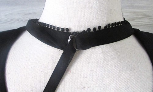 Lacci Grunge Guess Lace M Nero Trasparente Fairy Goth Whimsigoth Punk Y2K Schienale Aperto - Foto 11 di 21