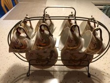 VINTAGE JAPAN DRAGON TEA SET 16 PIECES AND HOLDER