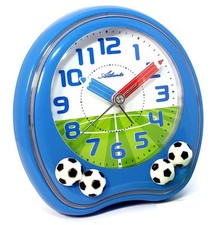 Kinderwecker Fußball Wecker Blau Jungen Ohne Ticken Einschulung - Atlanta 1719-5