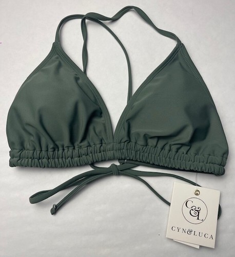 NUEVO CON ETIQUETAS Cyn & Luca Verde Ejército BIKINI parte superior inferior MEZCLA Y COMBINA talla S M L XL - Imagen 2 de 12