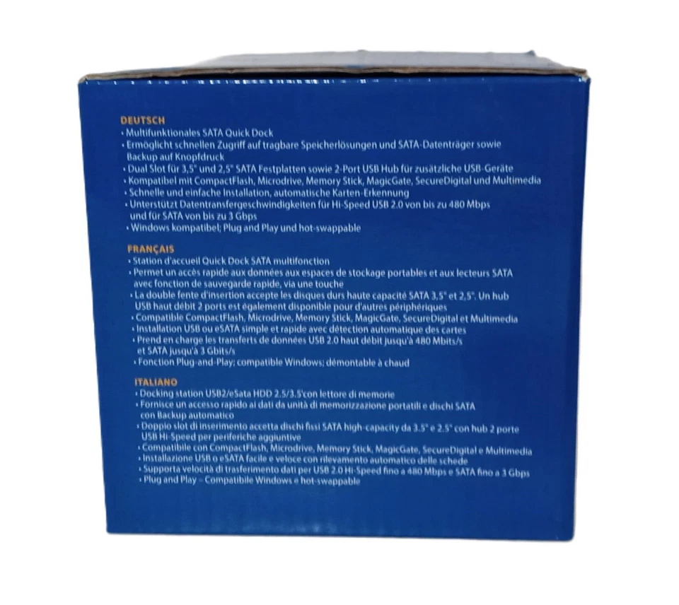 USB/ Multi-Function SATA 3.5"/2.5" HD Quick Dock/ USB Hub + Card Reader - 130004 - Image 3 of 4