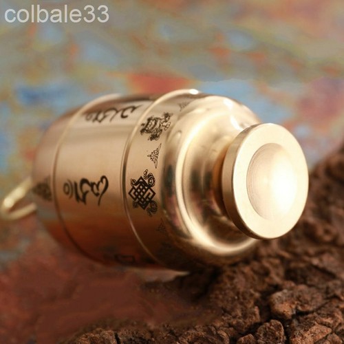 7.9cm Copper Prayer wheel Customized sutra mini Praying Wheel - Picture 5 of 5