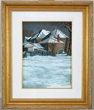 Donald Curley (1940-2009) Canadian Oil/Board Springhill Nova Scotia House 1974