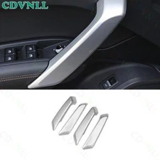 For Audi Q5 SQ5 2018-2024 Matte Silver Car Inner Door Handle Armrest Cover Trim