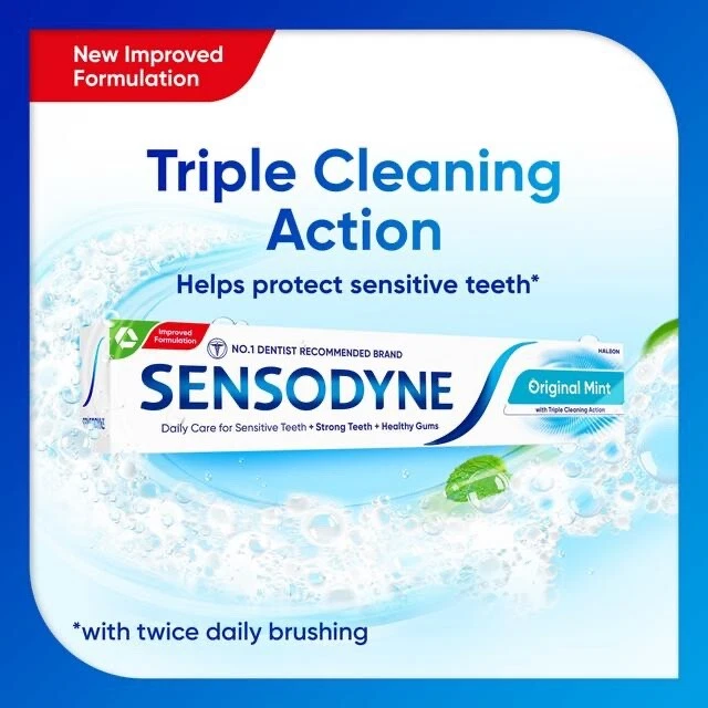 6 X Sensodyne Original Mint - Daily Care Toothpaste - 75ml - Image 3 of 4