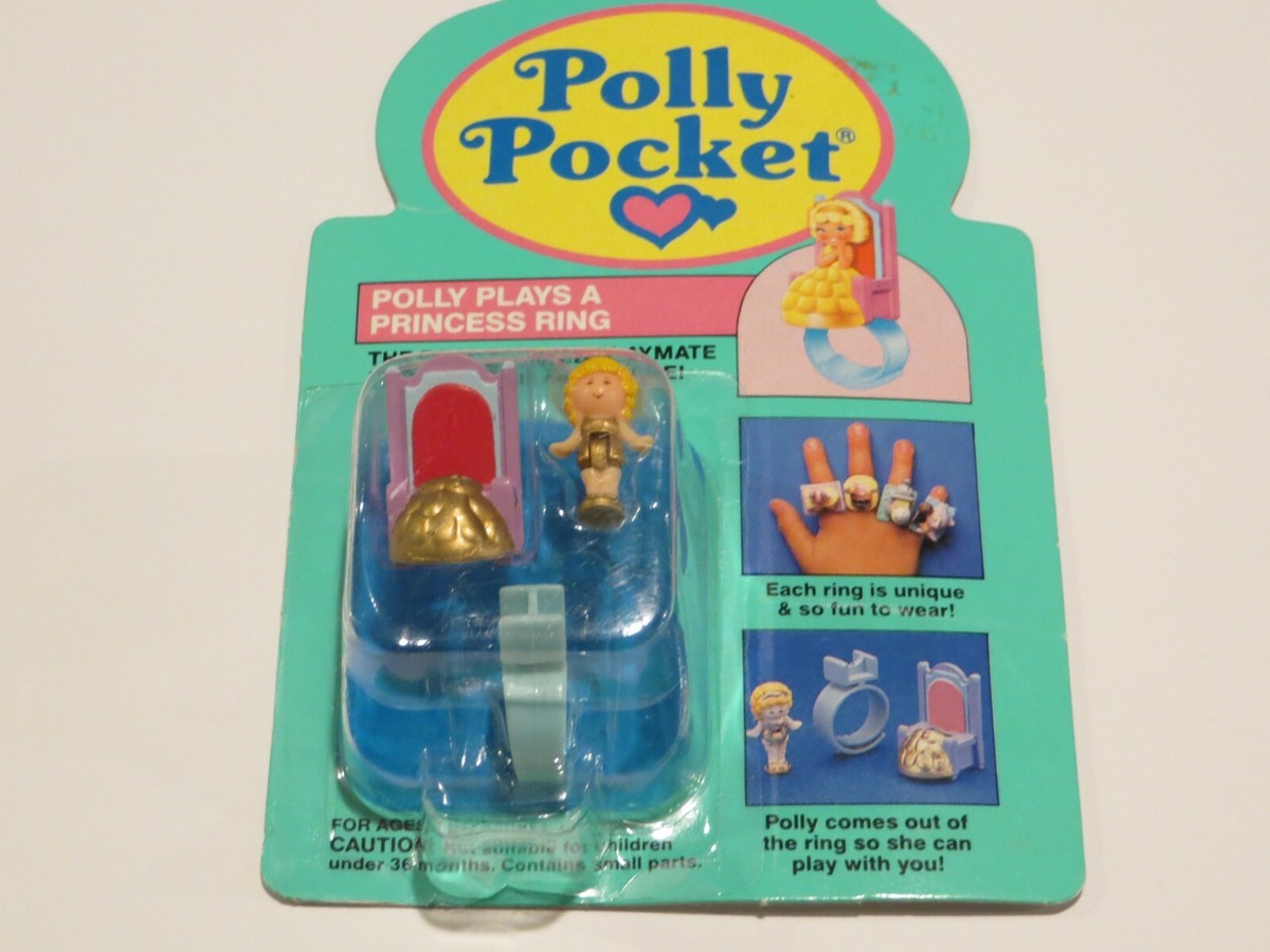 POLLY POCKET POLLY PLAYS A PRINCESS RING 1991 BLUEBIRD TOYS VINTAGE  MINT