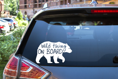 Car Sticker Wild Thing Baby On Board Bumper Decal Vinyl Car Window