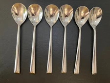 Cambridge 18/10 Stainless Slanted Tip 6 AUSTIN Spoons - SHIPS FREE