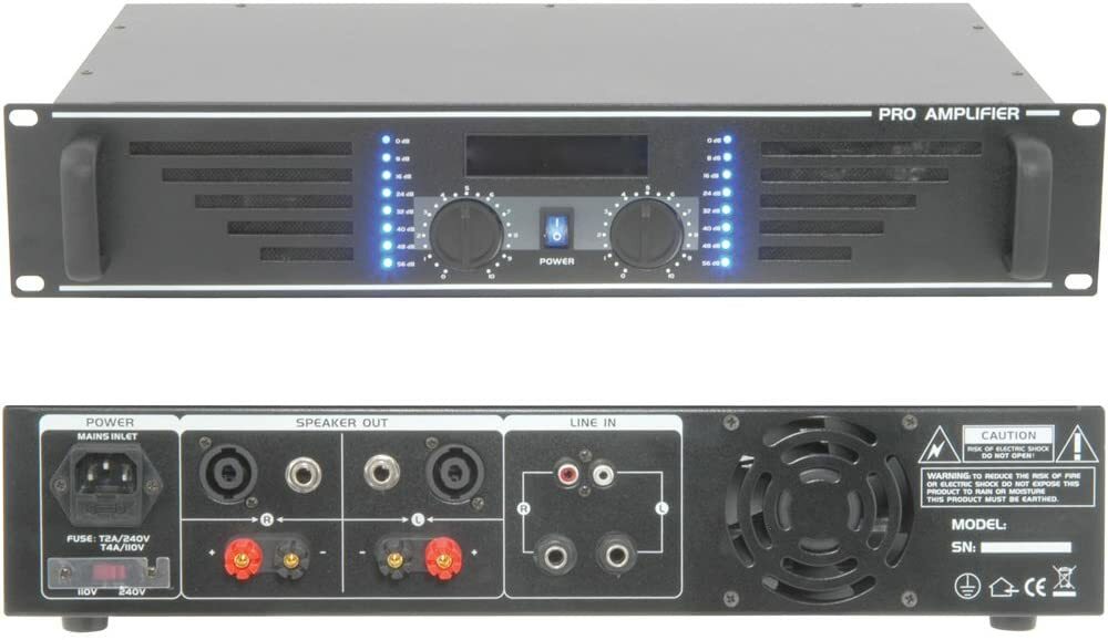 1000W Stereo Power Amplifier - Professional DJ Speaker Sound