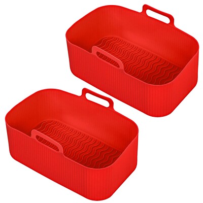 Korb für Masterpro Rocket Duo 900 Dual Luftfritteuse Schublade Futter Topf rot x 2