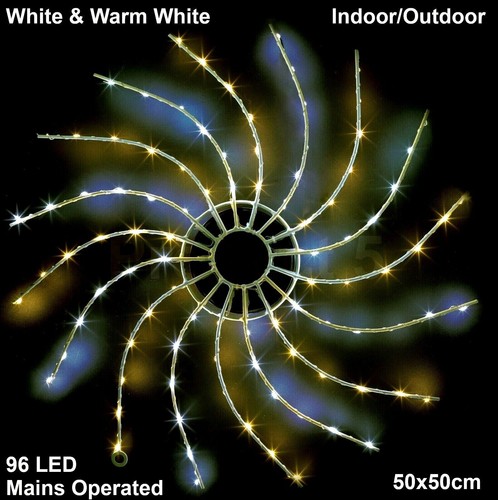 Weihnachtsspinnerlicht Silhouette Blinkfenster Licht Spirale 96 LED Leuchten - Bild 6 von 6