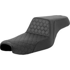 Saddlemen Step-Up Seat Black Honeycomb Stitch for 3.3 Gal Tank 04-21 Sportster
