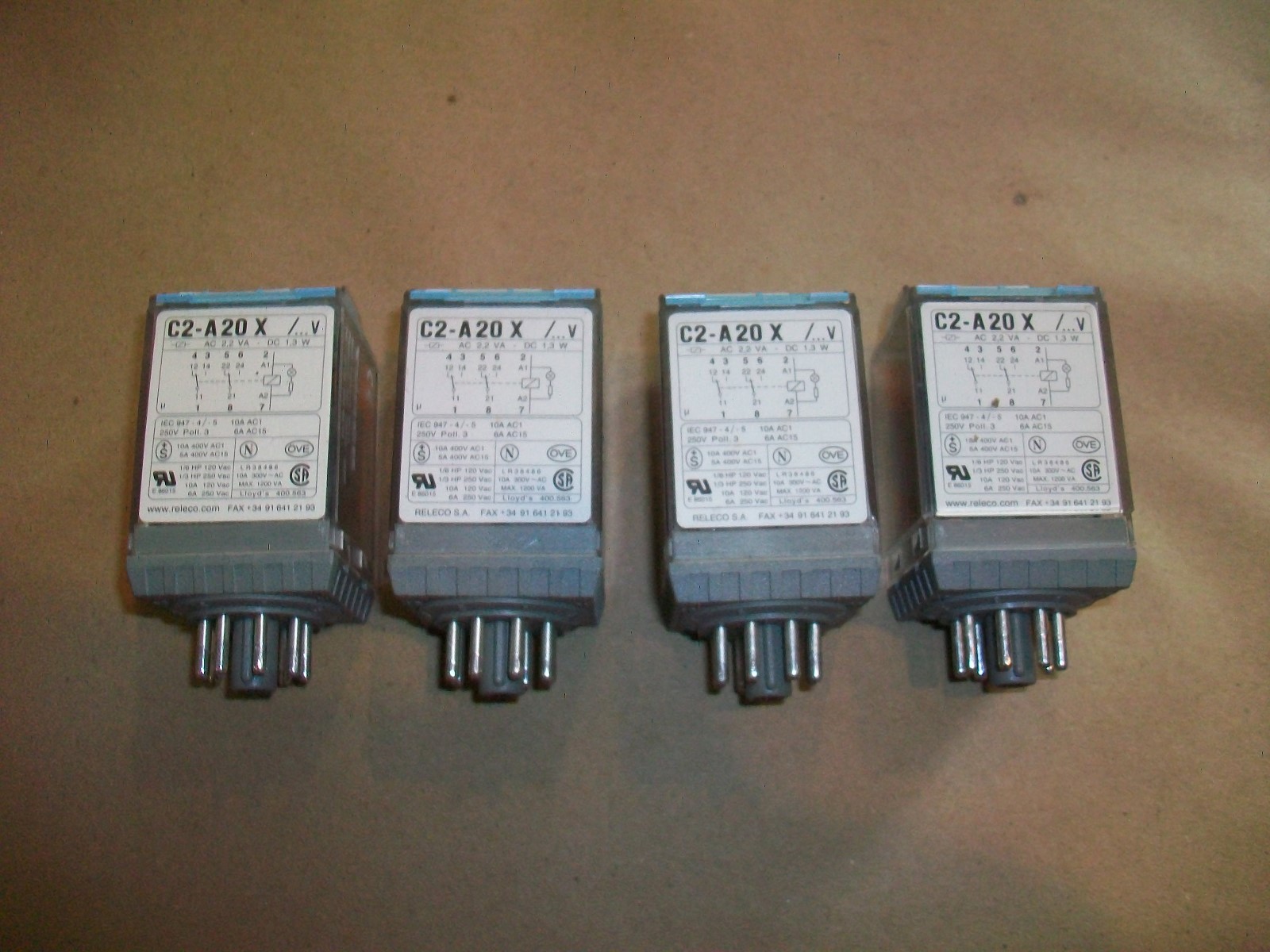 4pc Turck Relay C2-A20 X 12VAC COIL 2 POLE