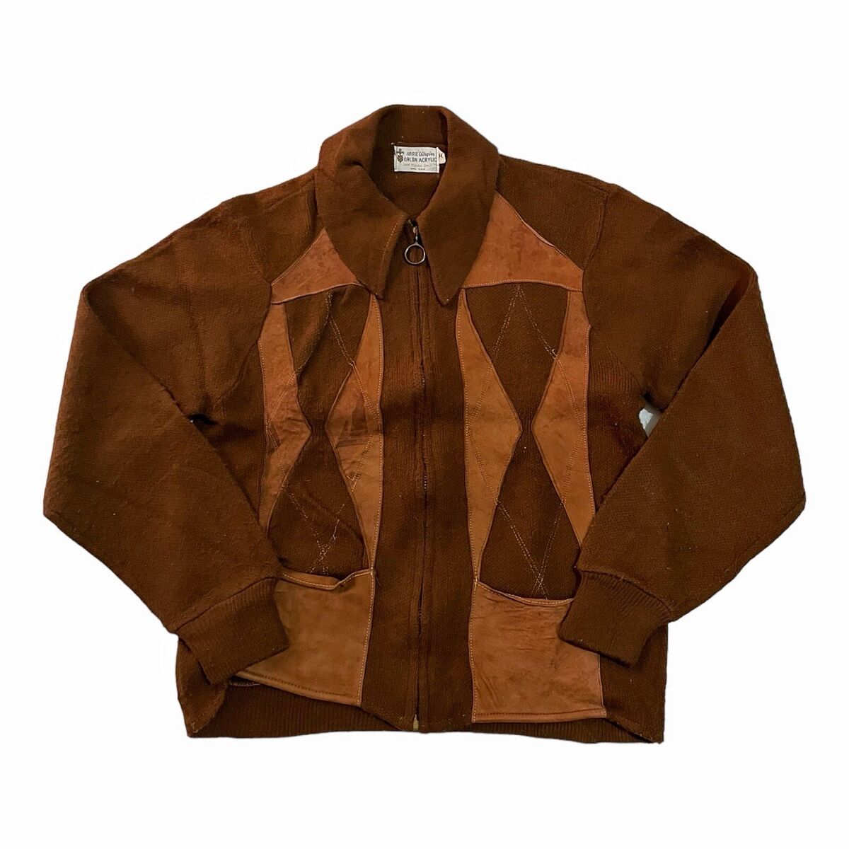 Vintage 60s 100% Virgin Orlon Acrylic Zip Cardigan Sweater Vintage 60s 100% Virgin Orlon Acrylic Zip Cardigan Sweater