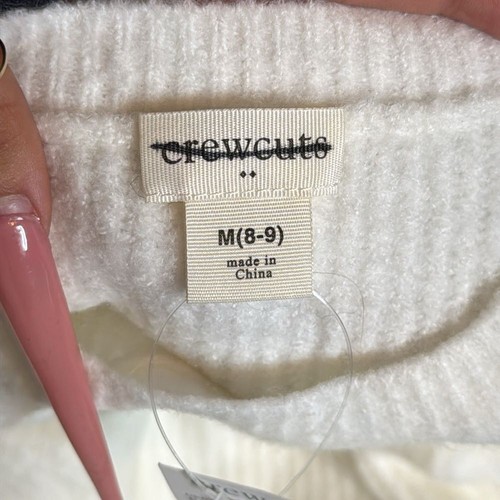 J Crew Girls' ribbed sweater in extra-soft yarn Size Medium White - Picture 4 of 5