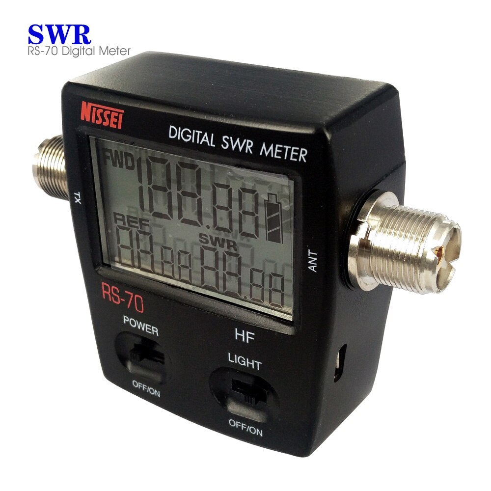 RS-70 Digital SWR/Watt Meter LED Shortwave HF MHz 200W M Type  Connector