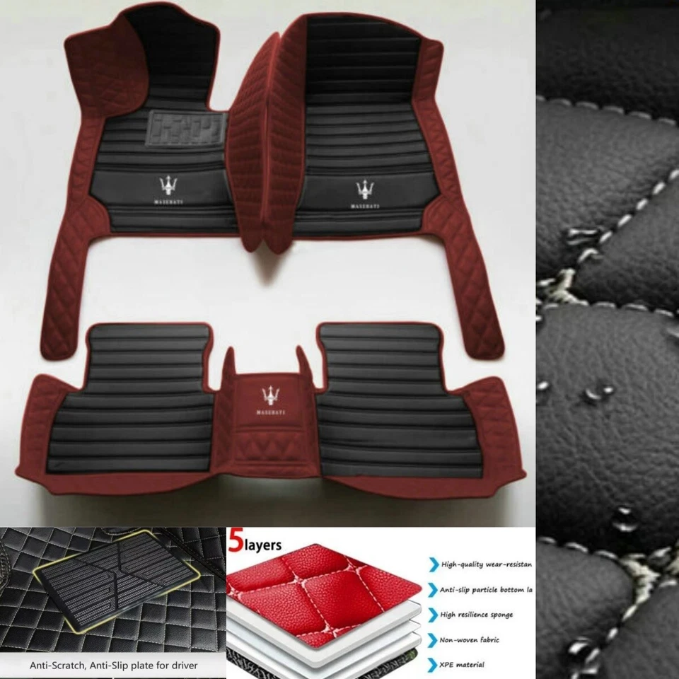 For Maserati Ghibli Gran Turismo Levante Quattroporte Car Floor Mats Waterproof Foto 4 de 4