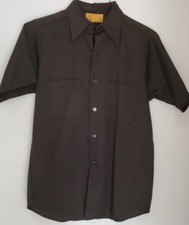 VTG Big Yank Work Mates Mens S Shirt Perma Press Union Made Short Sleeve Green