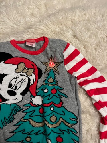 Disney Minnie Mouse Christmas Sweater - Girls Size 10/12 - Picture 6 of 6