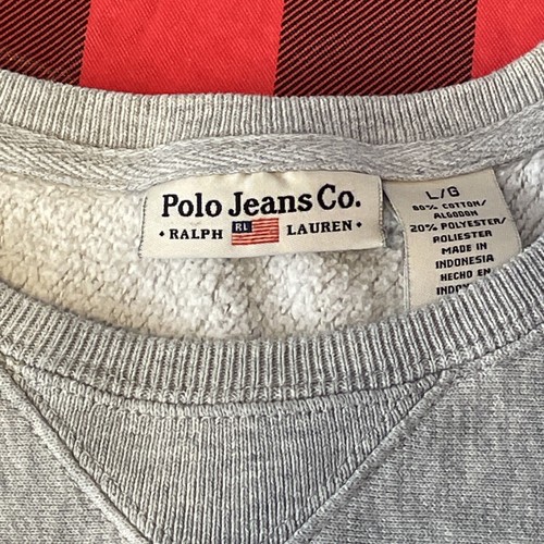 Vintage Polo Jeans Co. Ralph Lauren Stitched Sweater Flag Youth L…#178 - Picture 3 of 12