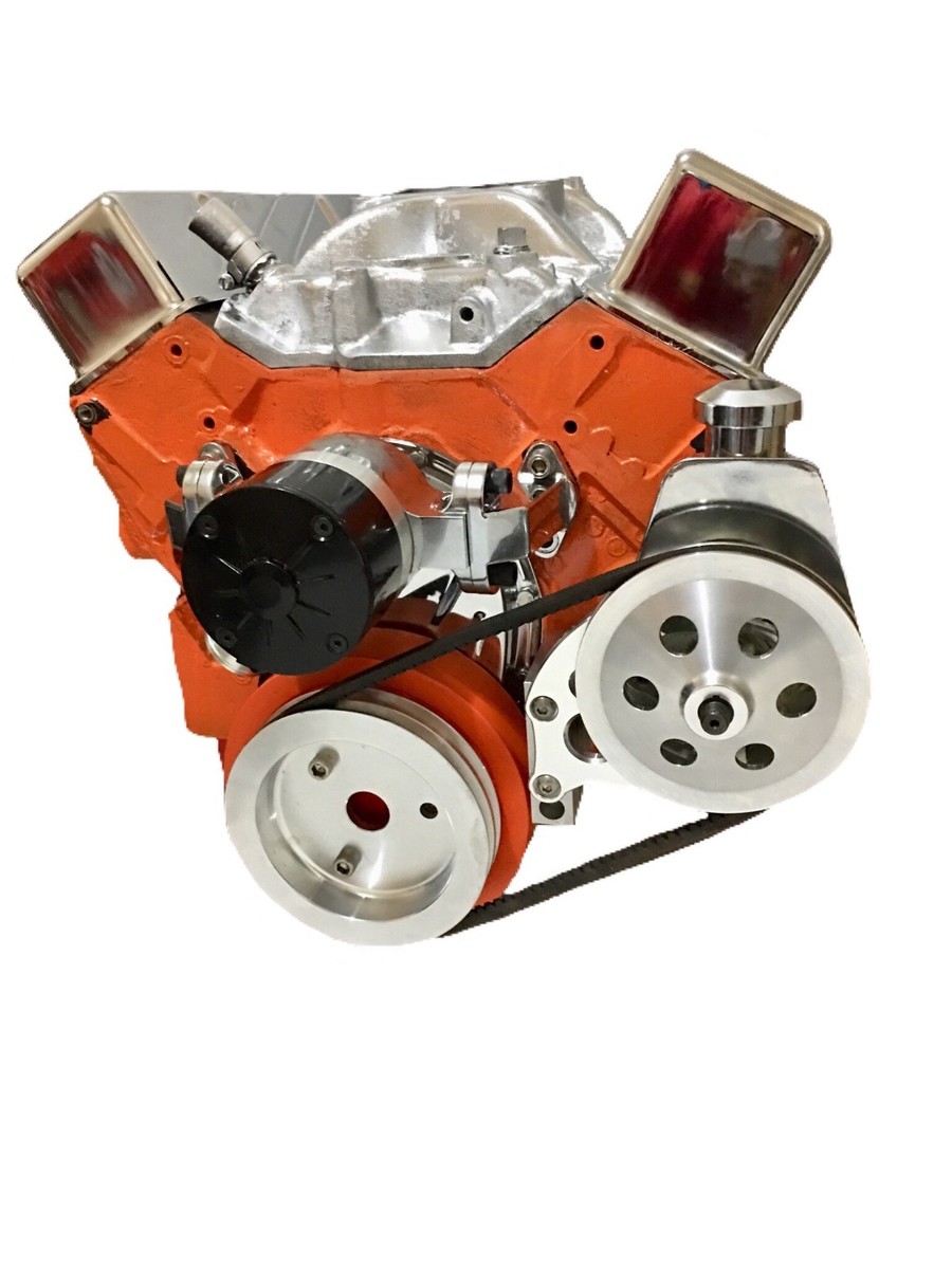 Small Block Chevy Alternator Bracket SBC Chevy Aluminum Power Steering Pump Bracket Kit Long WP GM Saginaw Aluminum Polishing Kit - Foto 8