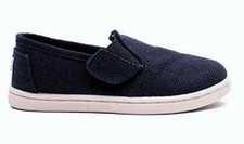 Toms Boys' Avalon Sneaker Navy Burlap ,Toddler,Little,Big Kid, US 5,EUR 21