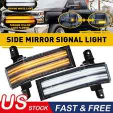 LED Side Mirror Dynamic Turn Signal Light For 2014-18 Chevy Silverado/GMC Sierra