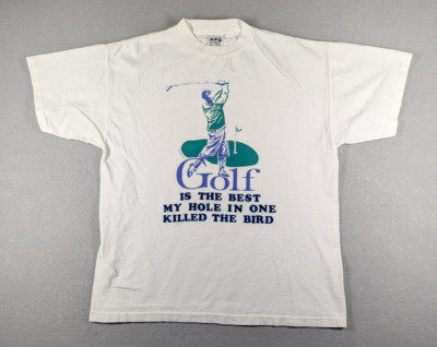 Vintage Golf Is The Best Shirt Adult XL White Summit Single Stitch Made In USA