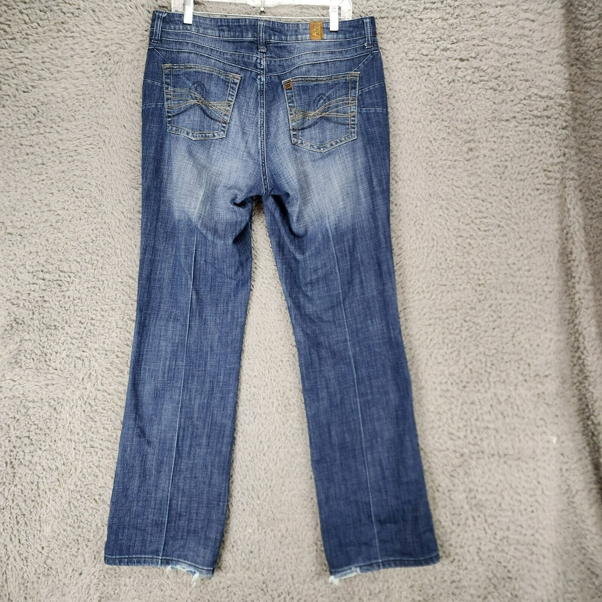 Wrangler Jeans Womens 10 Tall Dark Wash Stretch Mid Rise Shaping Bootcut