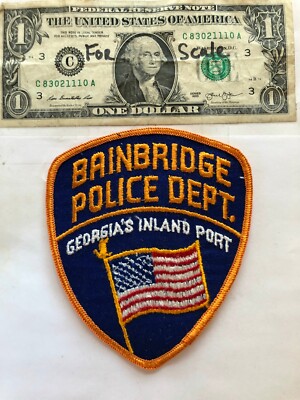 Bainbridge Georgia Police Patch Un-sewn great condition | eBay