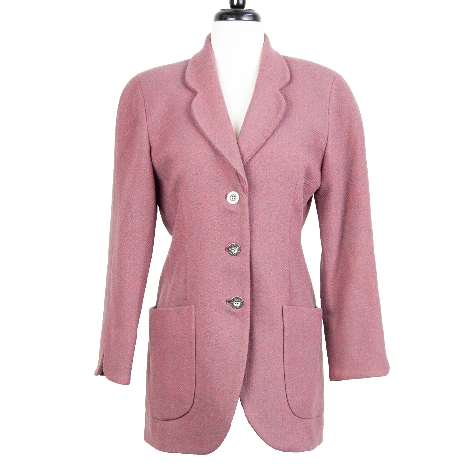 Mistura de lã vintage de Negócios Casacos, jaquetas e Coletes para mulheres