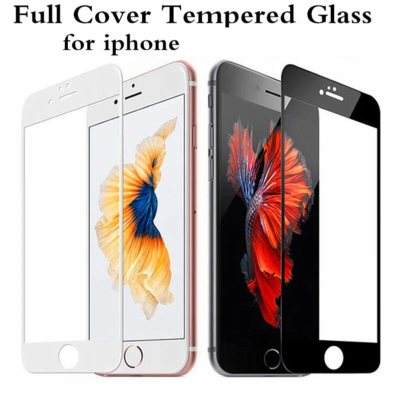 2Pcs For iPhone SE 2022 8 7 6S 6 Plus Full Cover Tempered Glass Screen Protector - Image 3 of 4