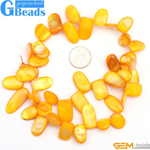 Freeform Shell MOP Chips Gemstone Loose Beads For Jewelry Making 15" 10x15-20mm - Picture 14 of 34
