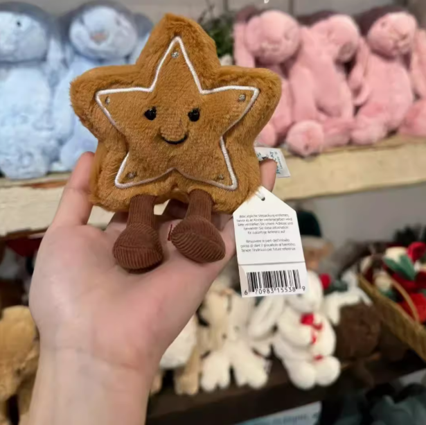 Jellycat AMUSEABLE STAR COOKIE Soft Plush Christmas New-Christmas