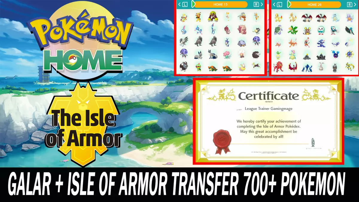 What happens when you complete the Isle of Armor Pokédex?