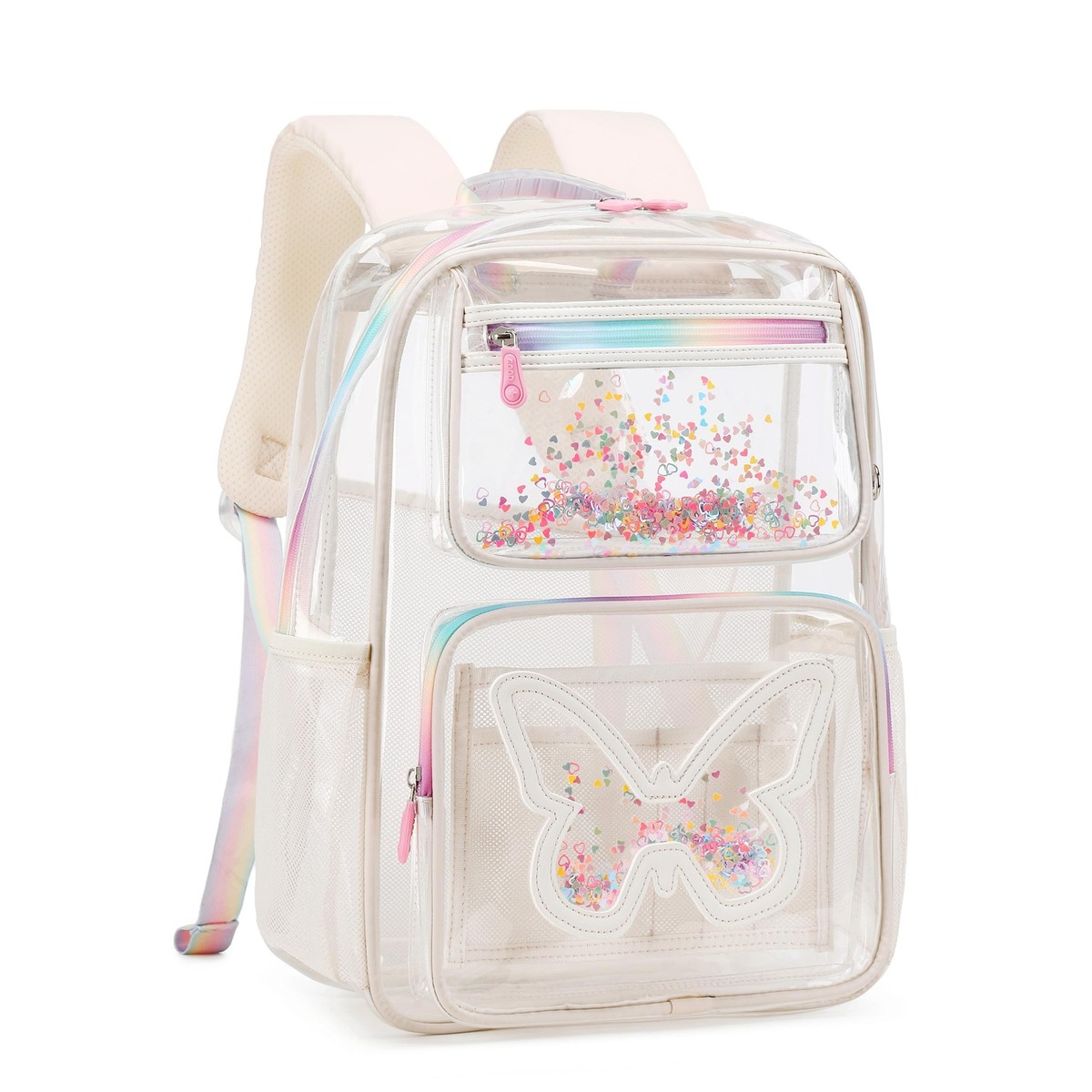 KIDNUO Clear Backpack for Girls Kids Elementary Bookbags