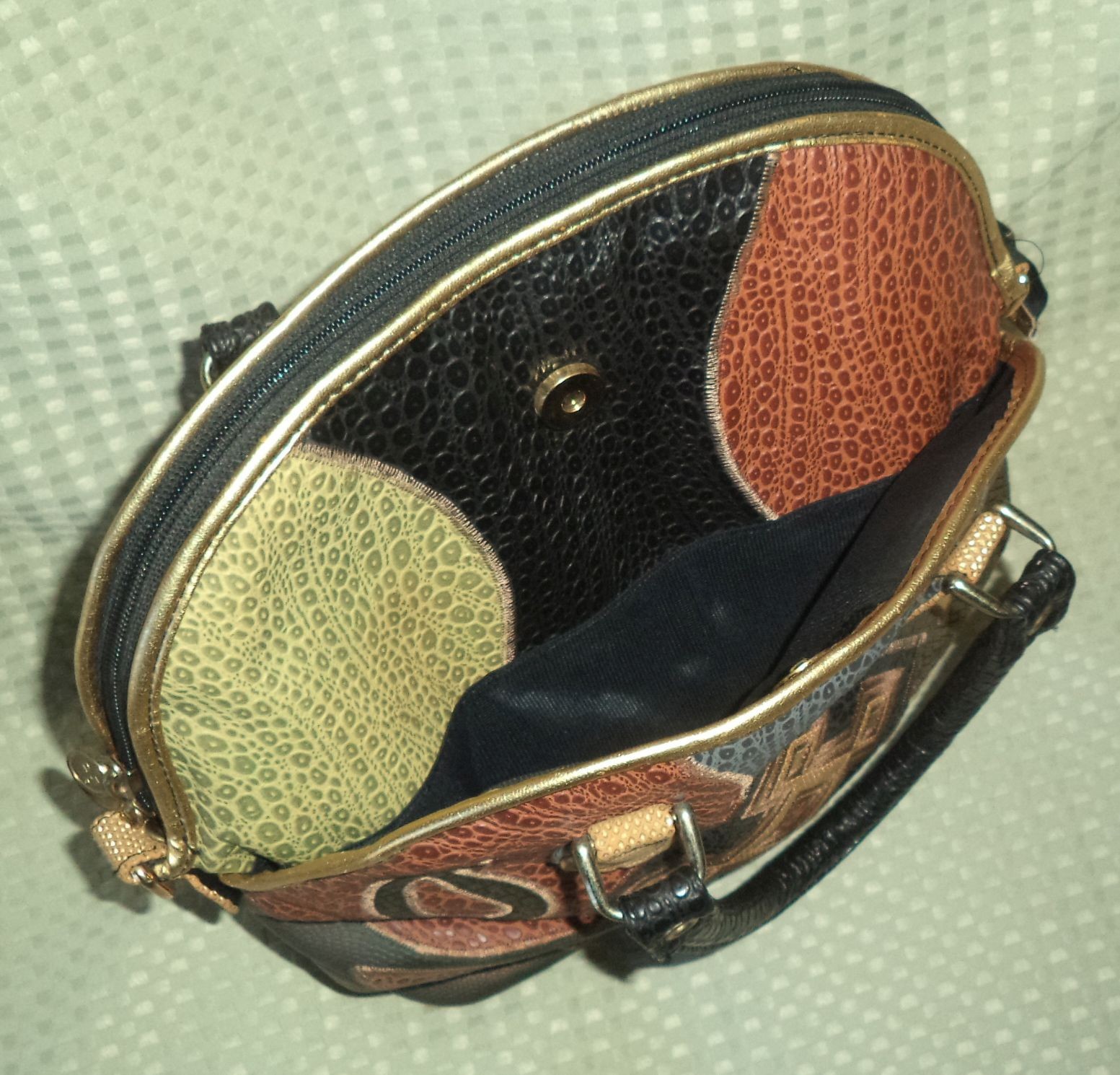 Vtg NAS Multi Embroidered Patchwork Boho Style Pu… - image 5