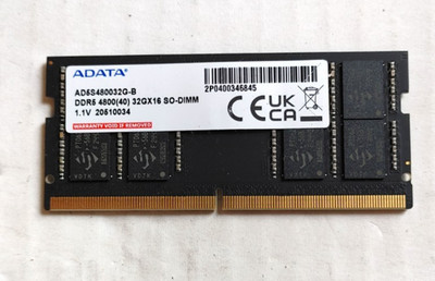 ADATA 32GB DDR5 SO-DIMM 4800MT/s - (1x32GB) Single Module RAM 262 Laptop Memory